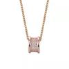 Full Diamond Titanium Steel Ceramic Necklace, Colorfast Slim Waist Collarbone Chain, Birthday Gift for Girlfriend