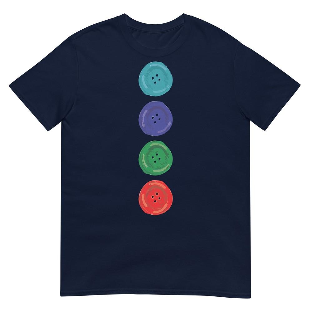 Four Groovy Buttons Blue Cat Funny Halloween Costume Kids Tshirt S
