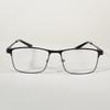 Stainless Steel Full Frame Anti Blue Light Presbyopic Eyeglasses For Business Oversize Metal Eeyglasses For Men+7.5+1.25+1.75+2.25+2.75
