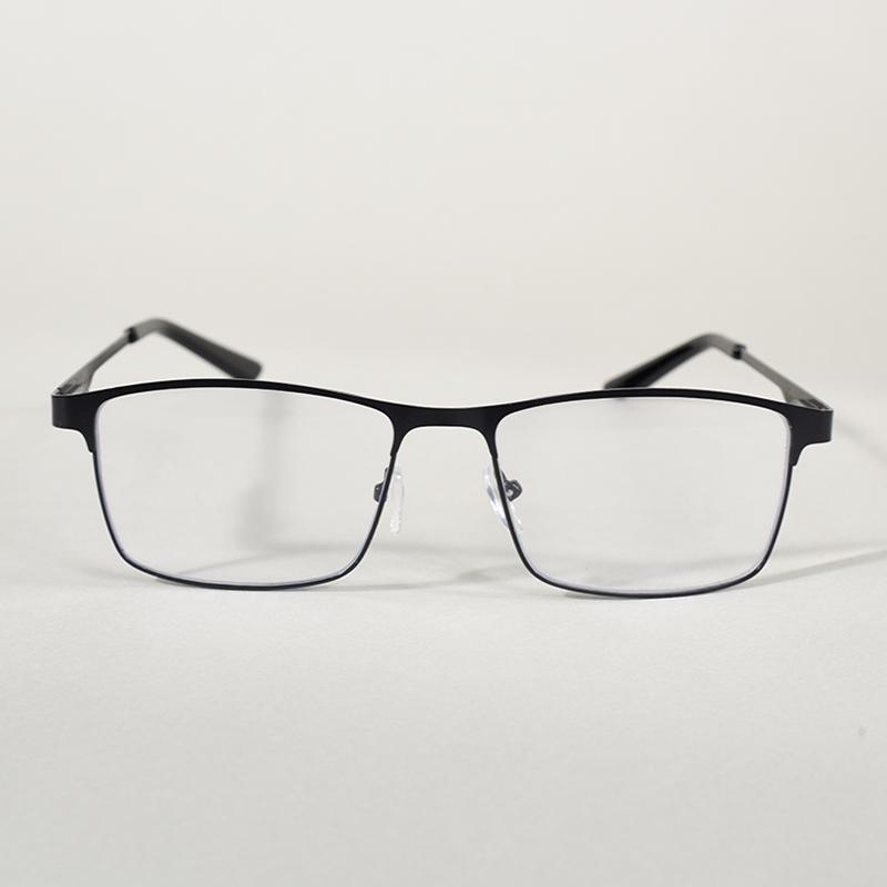 Stainless Steel Full Frame Anti Blue Light Presbyopic Eyeglasses For Business Oversize Metal Eeyglasses For Men+7.5+1.25+1.75+2.25+2.75