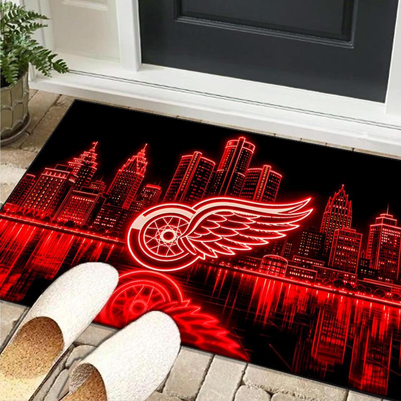 Red Wings Area Rug Suitable for Indoor And Outdoor,Carpets for Playroom, Homes, Offices, Living Rooms,Home Decor,Christmas Fan Gift