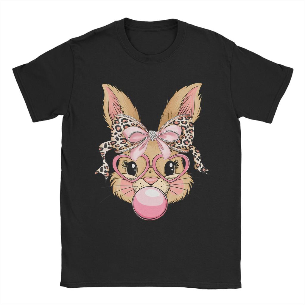 Happy Easter Bunny Rabbit Face T Shirt Summer  Trendy Cool T Shirts Men Pure Cotton O Neck Clothing Short Sleeve Tshirt