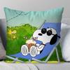 1Pc Comic Character S-Snoopy Pillow Case Square Pillow Bedroom Sofa Leisurecomfort Cushion Car Living Room Home Decoration 40X40