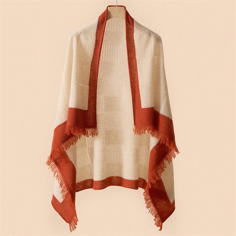 100% Pure Cashmere Women s Shawl - Versatile Tassel Knit Scarf