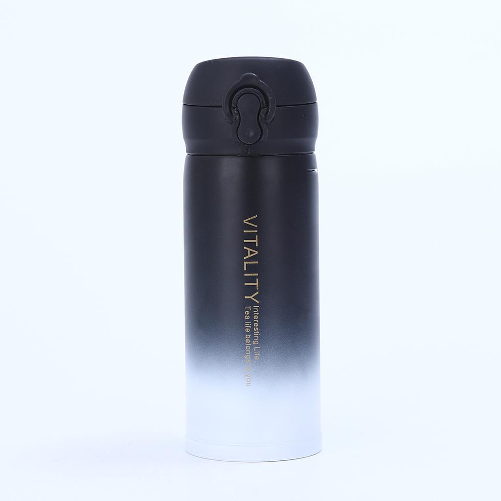 350ML Gradient Stainless Steel Insulated Cup Whit Bouncing Cover  Portable Travel Thermal Cup Leakproof Thermal Bottle Gift