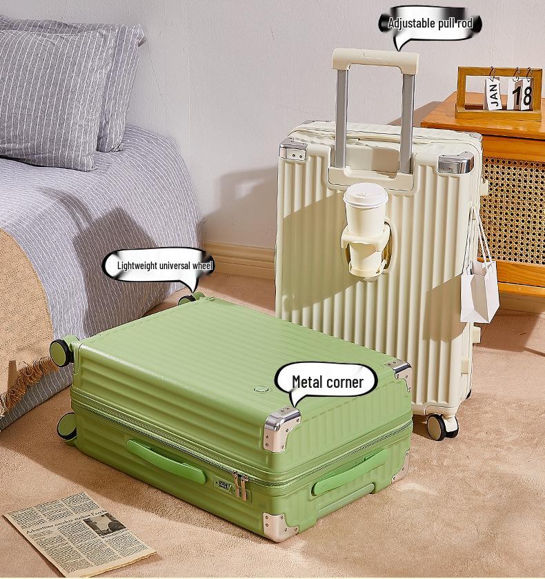 Women's Sturdy Carry-on Suitcase Set: 20-Inch, 24-Inch, & 26-Inch with Combo Lock, Large Capacity, Durable Design.