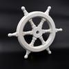 Nagina International Classic Wooden Whitewash Ship Steering Wheel (36 Inches) NC-EN4P-M299