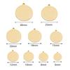 10pcs/lot Gold Plated Stainless Steel Blank Charms Round Disc Pendant Logo Stamping Tags For Jewelry Making DIY Necklace Supplie