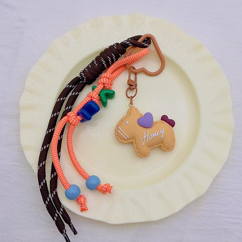 Смола Маленькая Лошадка Креативные Безделушки, Милые Подвески Года Лошади, Брелоки и Подвески Мешочек с Моментальными Деньгами кофейный