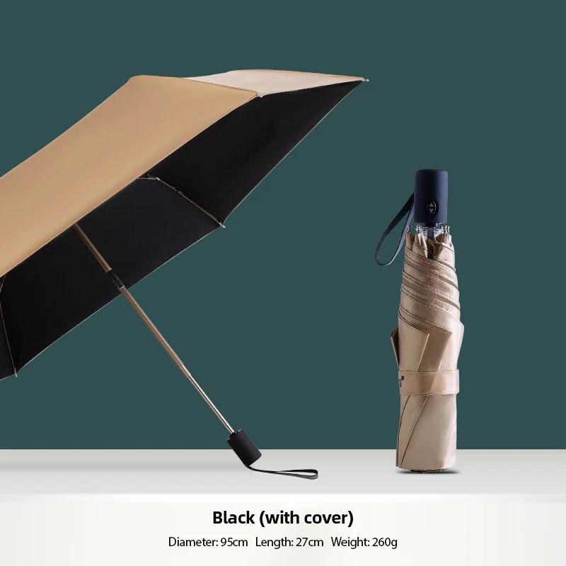 Золотой автоматический зонт от дождя — фото 8