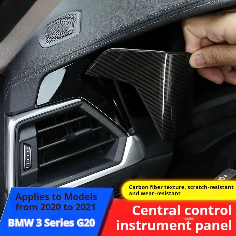 Car ABS Carbon Fiber Car gear panel Cover Interior Kit Trim For BMW 3 Series 4 Series G20 G21 G22 2020-2025 Stickers Accessoires