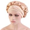 Sleep Cap Satin Bonnet Night for Head Cover Wide Elastic Band Sleeping Soft Adjustable Ribbon Strap Hair Turbans for Wom