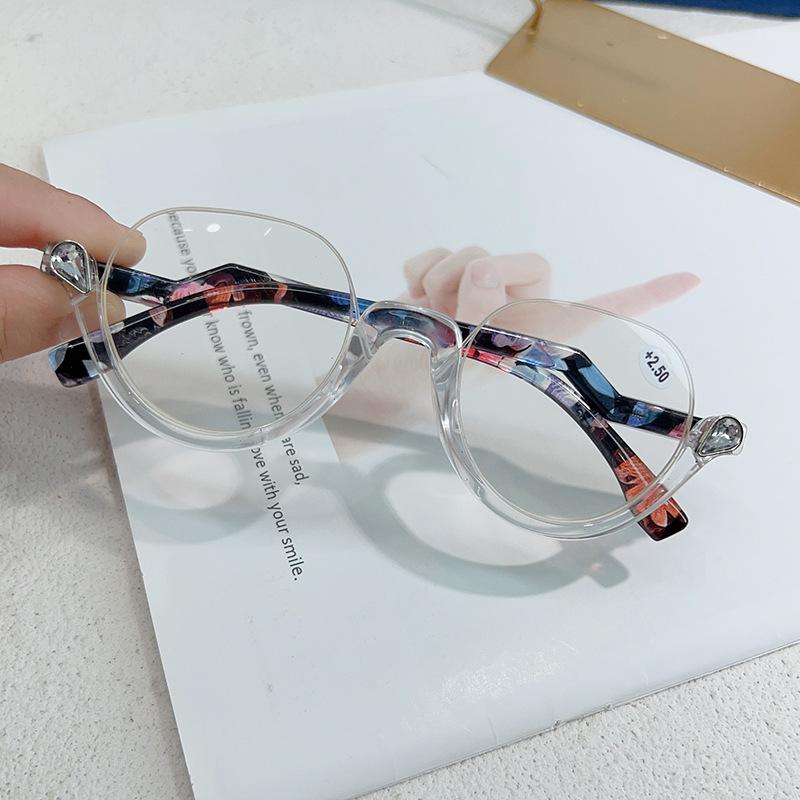 Diamond Reading Glasses Cat Eye Reading Glasses Half Frame Fish Wire Glasses Unisex Reading Glasses