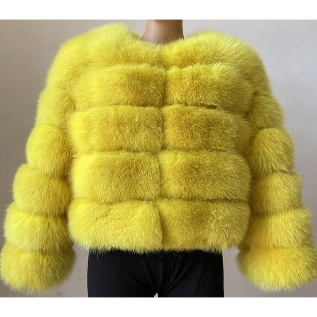 VAYLA Damenmode Kunstpelzmantel Super Heiß Herbst Winter Damen Kurze Kunstfuchs Fell Flauschige Jacke Hohe Qualität Top Damen Pelzmäntel