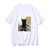 Big Foot Jinx T-shirt Black Cat Pattern Tshirt Funny Unisex Women T Shirts Unisex Cotton Tops Spring New Round Neck Tee Short Sleeve