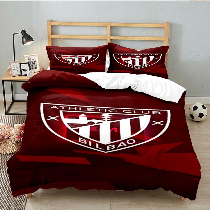 3PCS Football Athletic  Bedding set,Ideal for1pc Duvet Cover And 2pcs Pillowcases Perfect for Christmas gift,Ideal for Bedroom, Dormitory