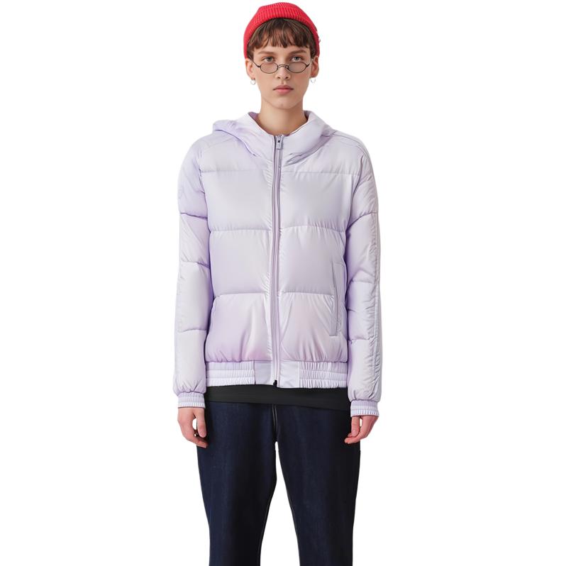 Adidas Neo Outdoor Warm Windproof Casual Sports Down Jacket Winter Women Jacket Purple GJ8825