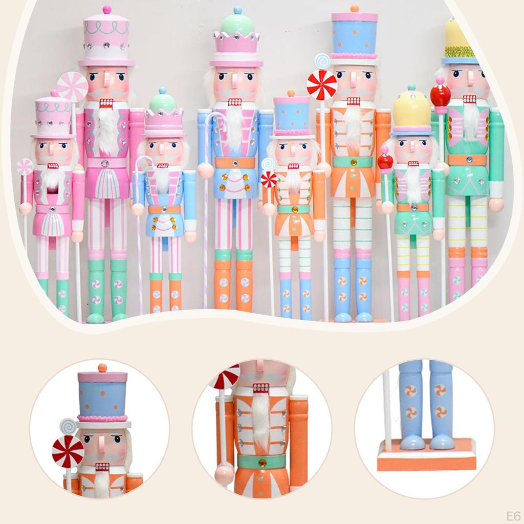 Wooden Nutcracker Ornament Christmas Decoration Collectible Gift Figurine Tabletop