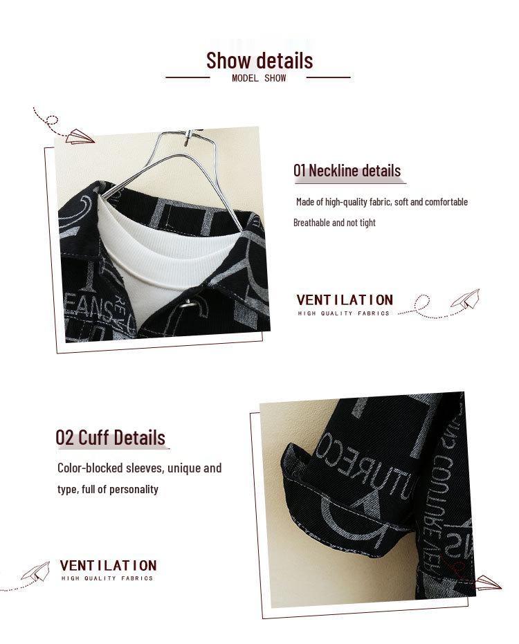 Boys' Handsome Trendy Cotton Workwear Set - Autumn Two-Piece for Small and Medium Kids