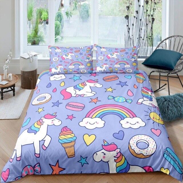 unicorn bed set queen