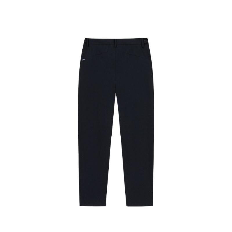 Anta Comfortable Simple Casual Versatile Solid Color Slim Fit Straight Leg Zipper Sports Pants Men Pants Cool-Black 152527527-3