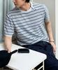 INTEMPOMOOD Half Wheat Button Stripe Knit_Gray