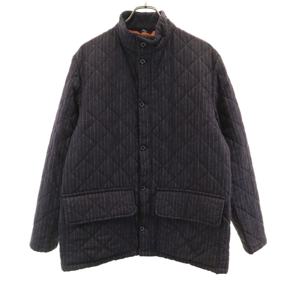 

Mackintosh Куртка стеганая из смесовой британской шерсти в полоску × Paul Smith Мужская Б/У