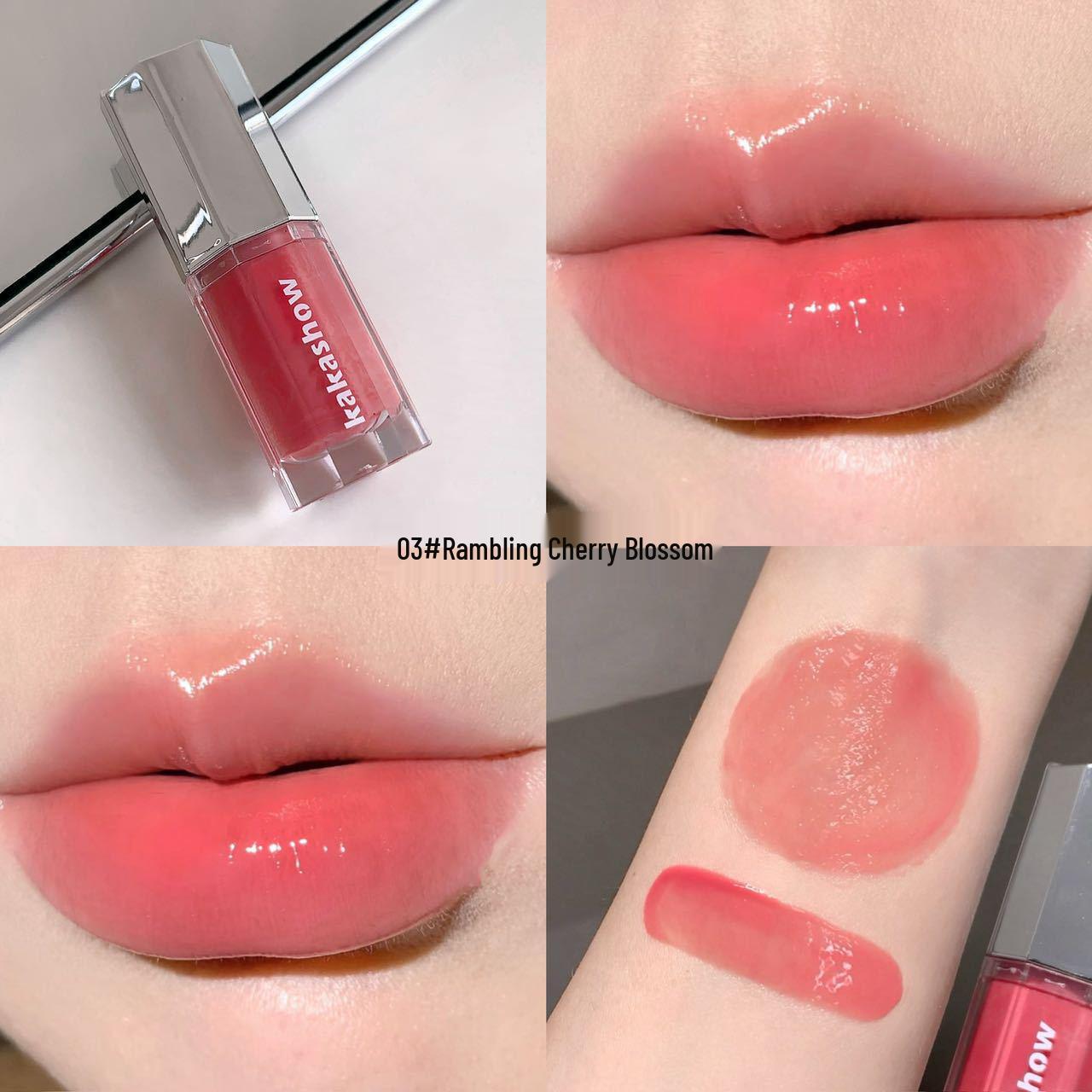 Kakashow Прозрачный Зеркальный Блеск для Губ: Стойкий, Естественно выглядящий, Осветляющий блеск для губ