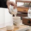 Changshengyuan Portable White Porcelain Travel Tea Set - Thousand Miles Landscape