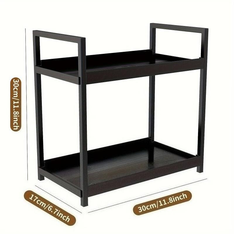 Organisateur de comptoir à 2 niveaux pour cuisine, salle de bain, cosmétiques, étagère de rangement pour chambres, bureaux, comptoirs, bibliothèque