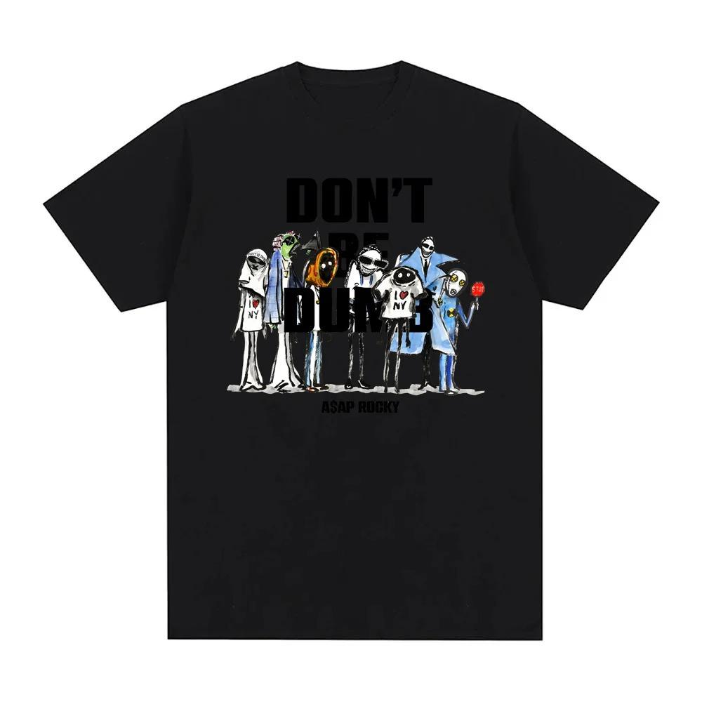 Repper AAP Rocky New Album DONT BE DUMB Graphic Print Tshirt Men Women Cotton Summer Fashion Tee Oversize Highstreet New Top