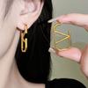 Minimalist Geometric Gold Lightweight Letters Earrings Highlight V Shaped Earrings for Women Aesthetic Ear Jewelry