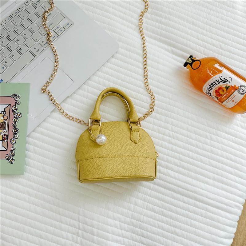 Trendy Pu Leather Mini Shell Bag For Kids Available In Multiple Colors For Fashion