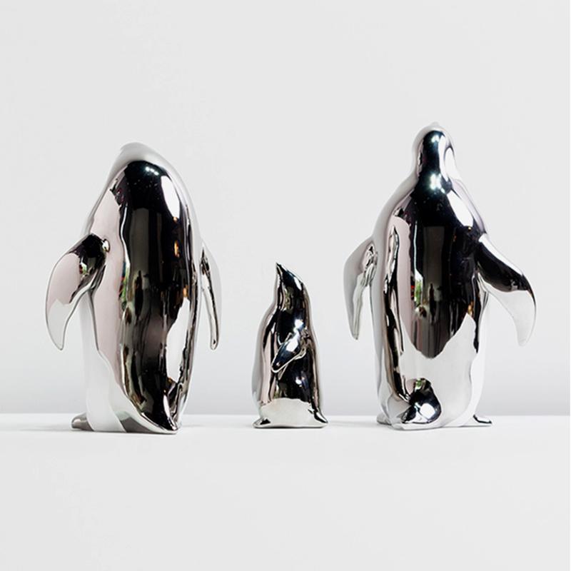 Pryskyřice Zvíře Tučňák Kreslený Roztomilý Kawaii Dekorace Dům Domov Obývací Pokoj Konferenční Stolek Stůl Kreativní Řemesla Soška Doplňky