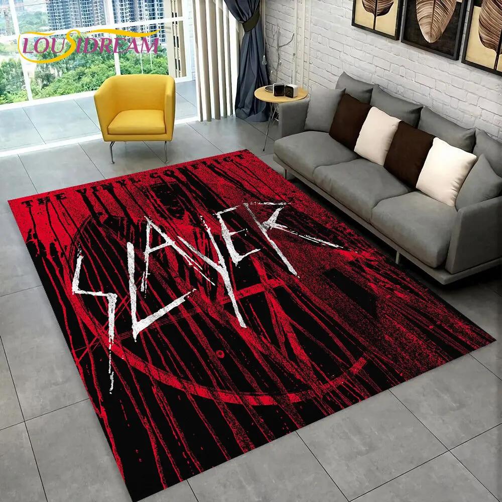 Tappeto per la zona musicale della band heavy metal Slayer, tappeto per la casa, soggiorno, camera da letto, divano, zerbino, decorazione per bambini, tappetino antiscivolo