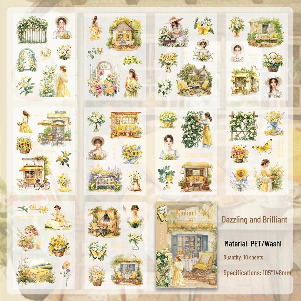 Zao Mo Die-Cut Sticker Book: Tracing Play Series - Material Girl's DIY Journal Decoration & Collage