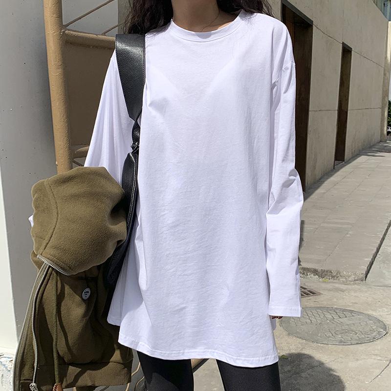 2023 Autumn Women's Korean Style Color Block Long Sleeve Top