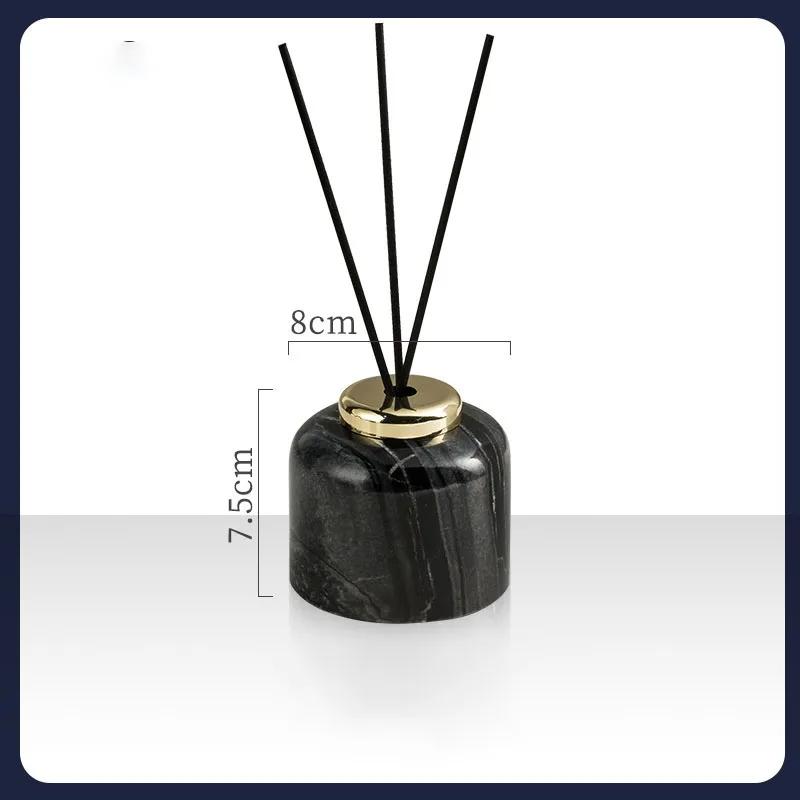 Mramorová aromaterapeutická láhev High-end hotelový pokoj Koupelna Nádoba na parfém Láhev Koupelnová dekorace Láhev s aroma difuzérem