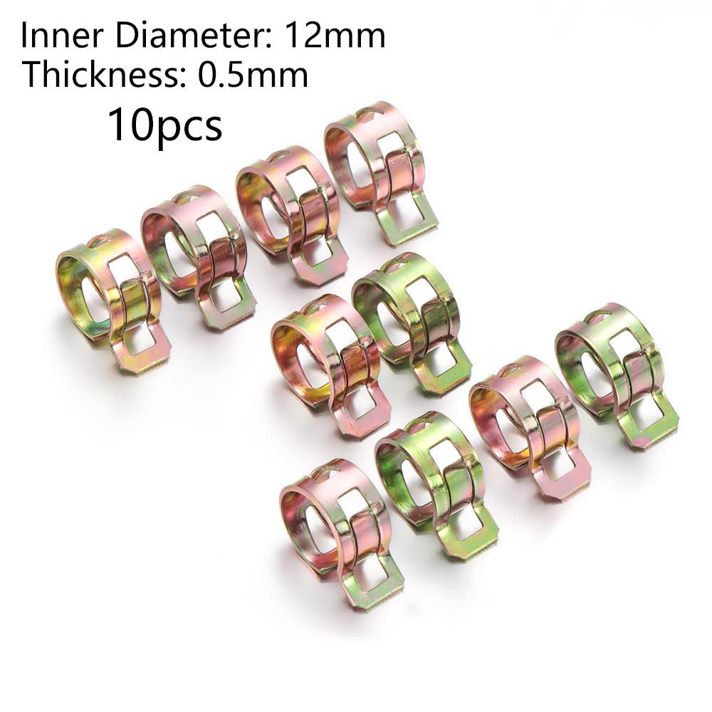 10Pcs Hot Galvanized 5-16mm Tube Clamp Fastener Fuel Oil Line Water Hose Pipe Spring Clips
