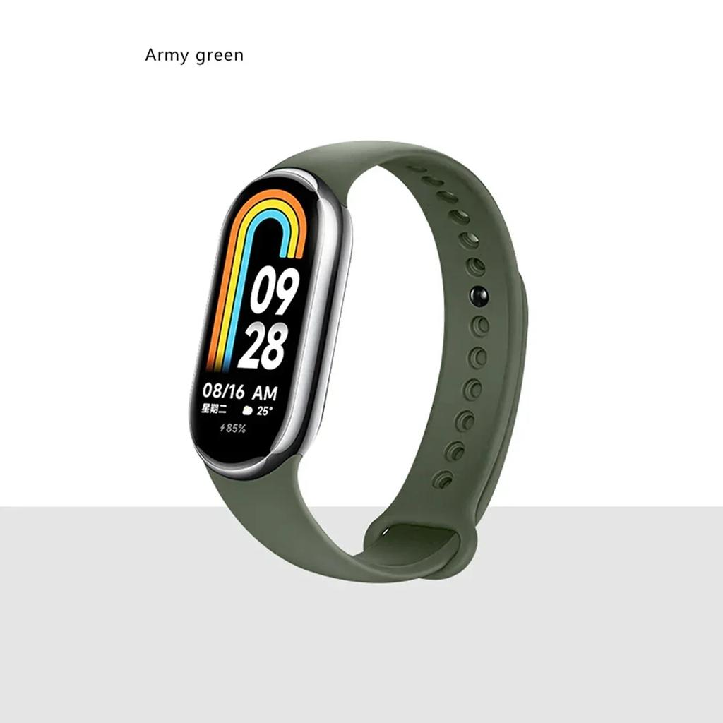Silicone Strap for Xiaomi Mi Band 9 8 Strap NFC Sports Rubber Bracelet Wristband Pulseira Correa Smart for Mi Band 8/9 Accessory