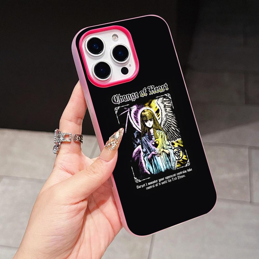 Yugioh Change of Heart Phone Case for iPhone 17 16 15 14 13 12 11 Air Pro Max Plus Jelly Double layer Rose Red Cover