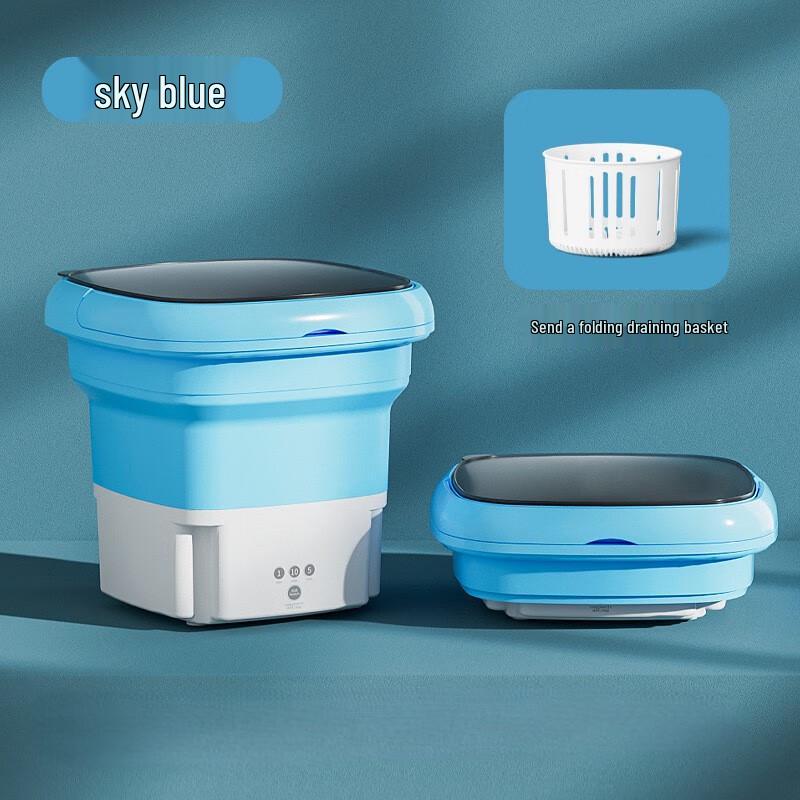 OIMG Mini Portable Folding Washing Machine