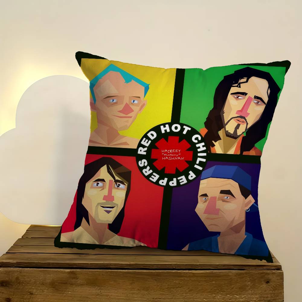 45*45Cm Cushion Cover Pillow Cover Decor Pillowcase Home Pillowcase For Couch Pillow Red Hot Chili P-Peppers Band