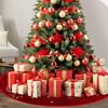 Christmas Tree Skirt Cartoon Crystal Velvet Xmas Rug Crafts Tree Surround Base Skirt Home Party Atmosphere DIY Scene Layout Prop