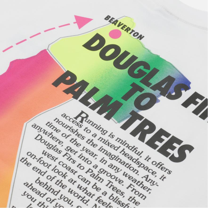 Nike X Stussy Air Zoom Spiridon Douglas Firs To Palm Trees T-shirt White/Multi Unisex Streetwear CU9256-100