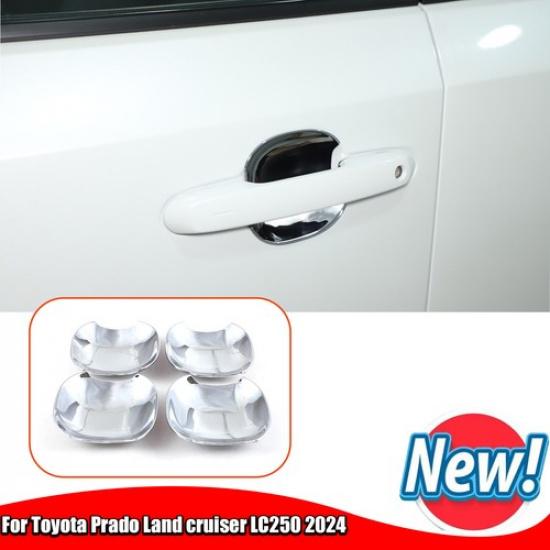 Silver Car Exterior Door Handle Bowl Protector for Toyota LC250 2024+
