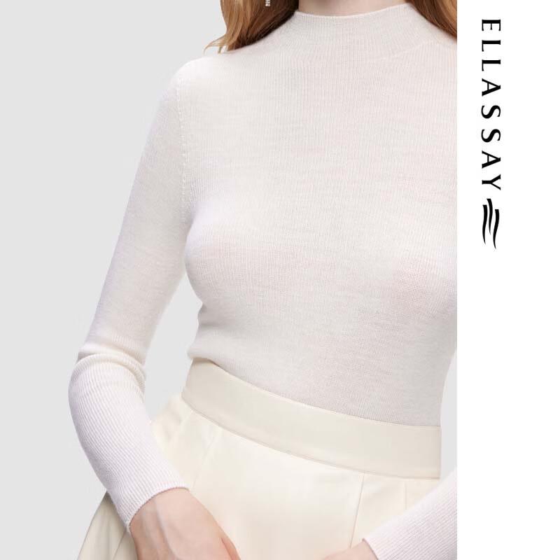 ELLASSAY Women's Wool Slim-Fit Knit Sweater