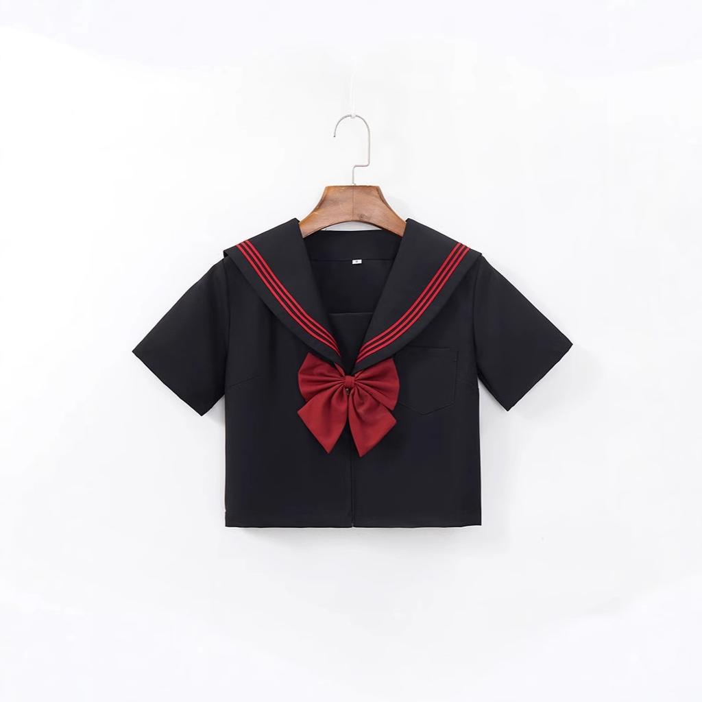 Einheitliches Rotes Sanben Matrosenuniform Schulangebot Rock Echtes Set College-Stil Faltenrock