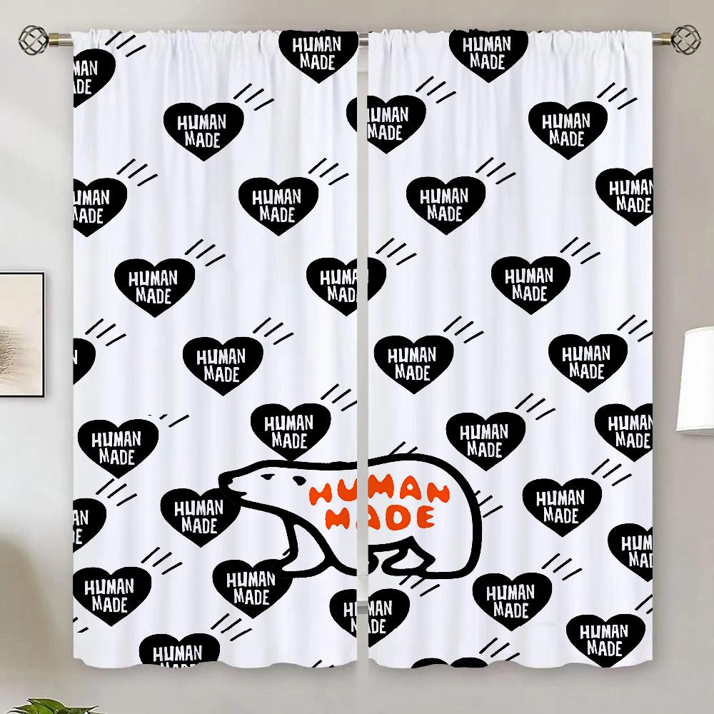 Human Made Elegant Room Curtains for Living Room Tulle in Kitchen Curtain Tiebacks Blinds Home Interior Curtains Salon 2 Pieces