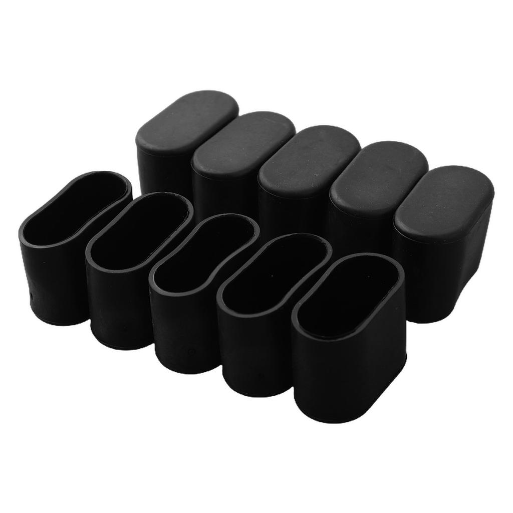 10pcs Rubber Chair Leg Cap Oval Covers Furniture Table Feet Floor Protectors Furniture Cups Home Accessories And Parts